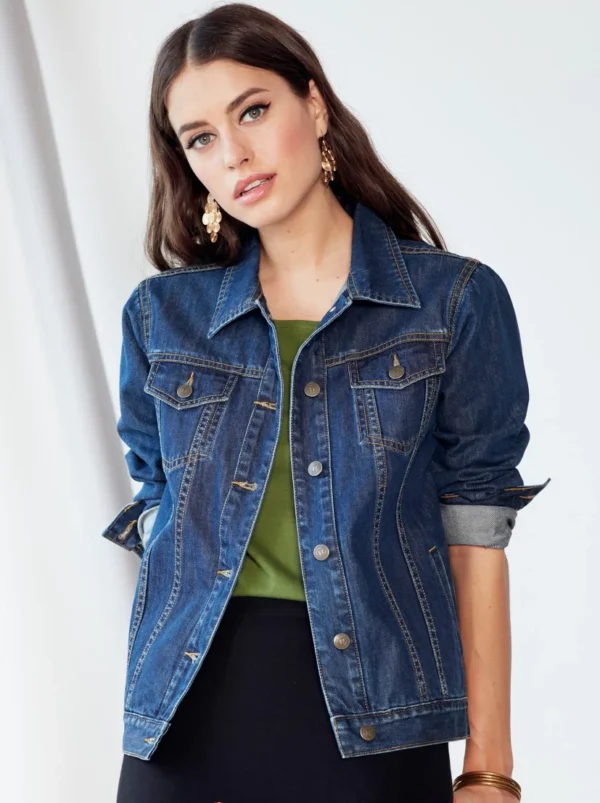 Women’s Dark Blue Denim Jacket