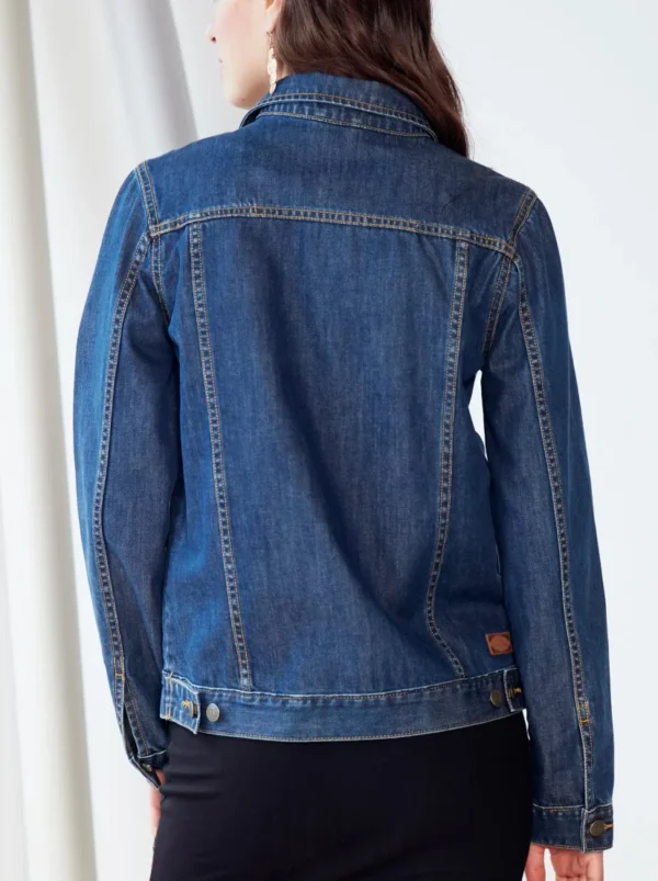 Women’s Dark Blue Denim Jacket – Stylish and Comfortable Casual Wear - Image 2