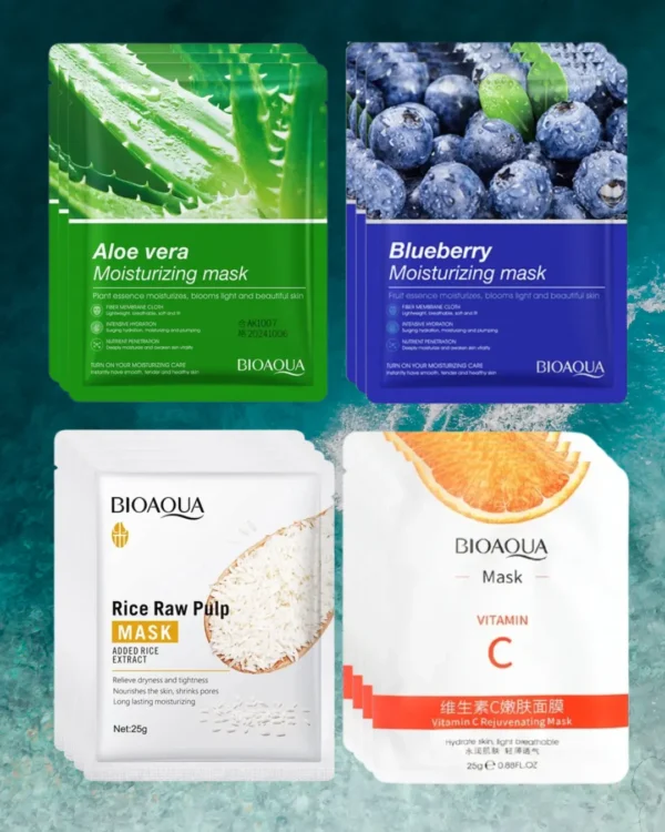 BIOAQUA Moisturizing Face Sheet Mask + Roller - Image 2