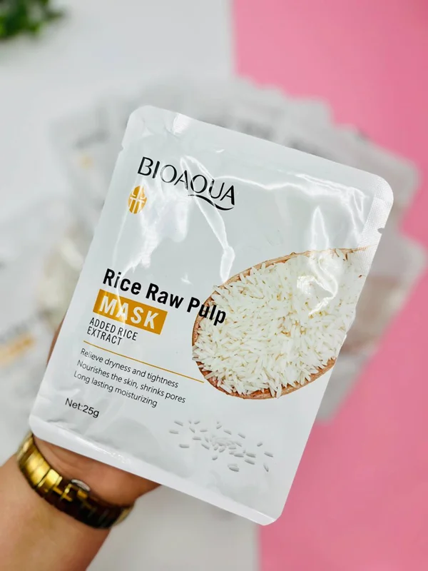 BIOAQUA Rice Raw Pulp Moisturizing Face Sheet Mask - Image 2