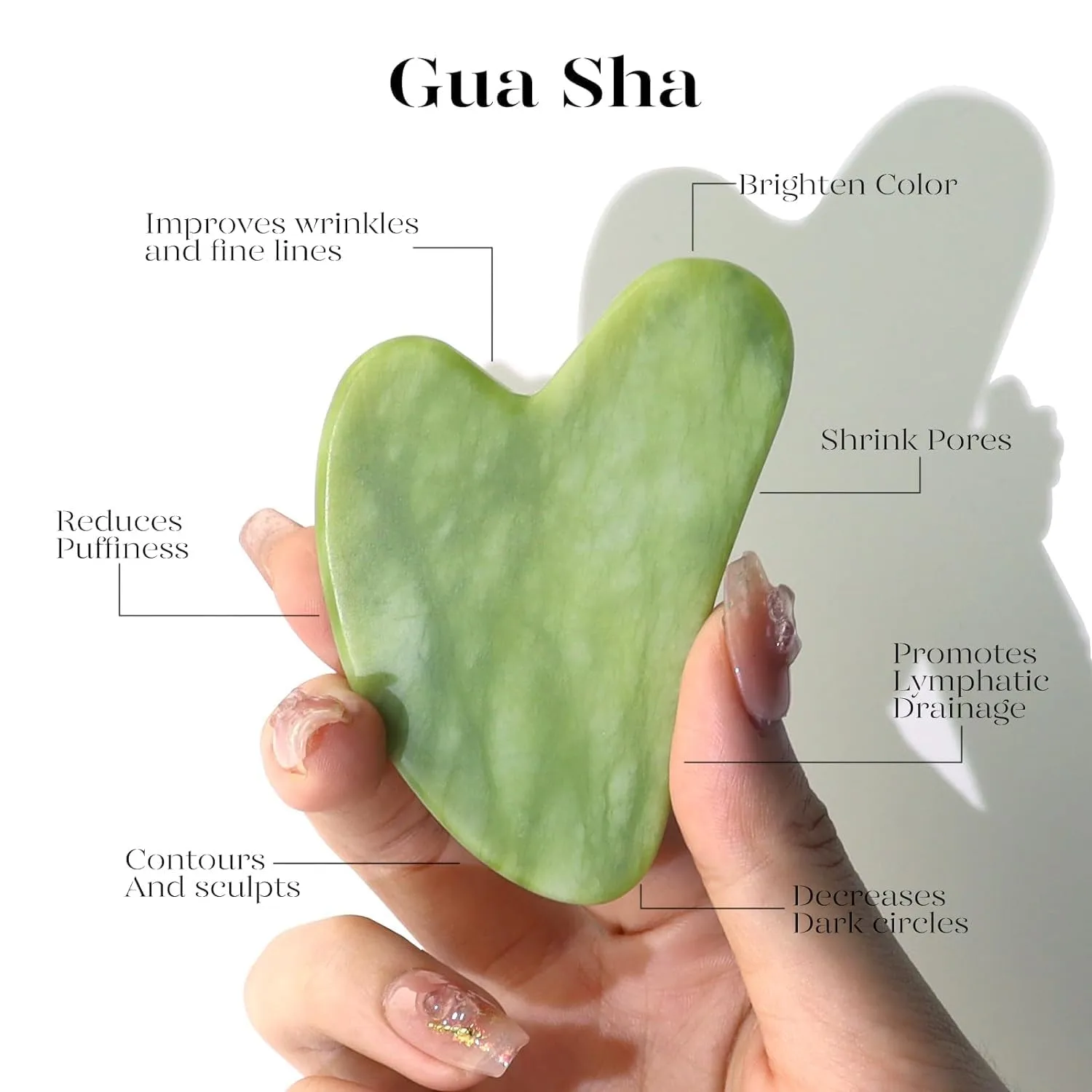 Jade Stone Roller Gua Sha Facial Tools Set - Image 2