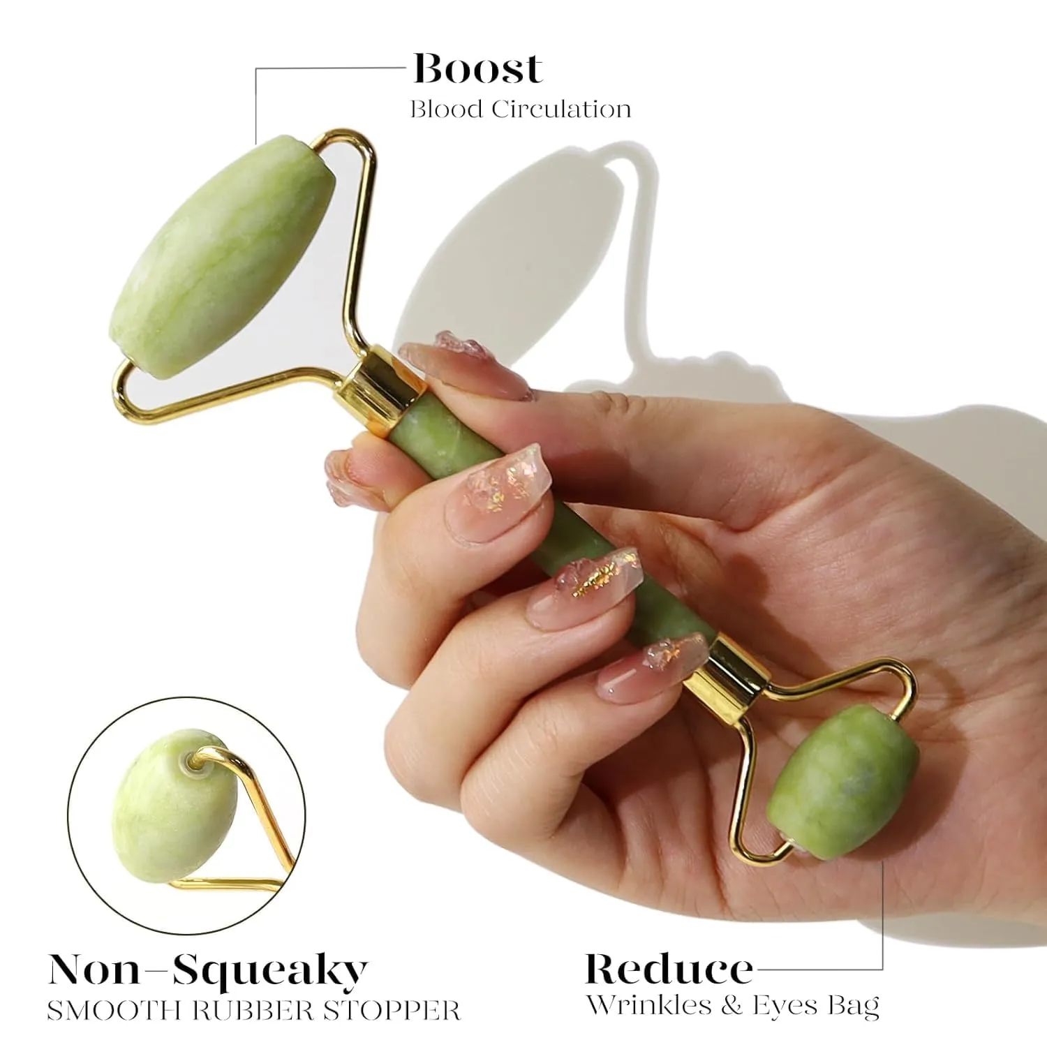 Jade Stone Roller Gua Sha Facial Tools Set - Image 4