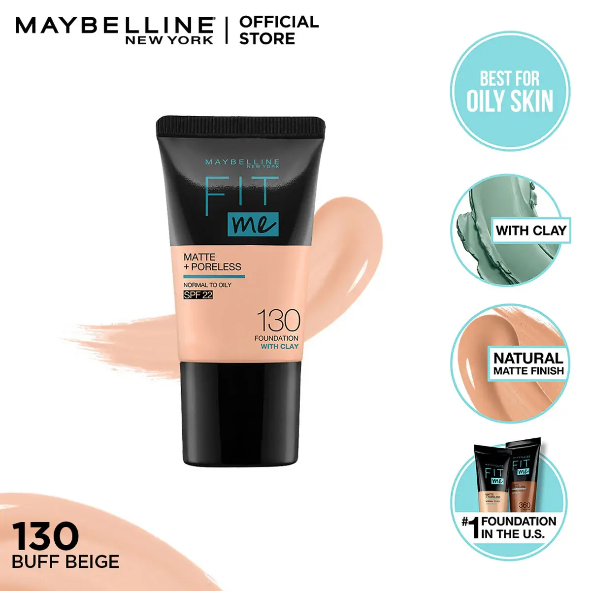 Fit Me Matte + Poreless Liquid Foundation 130