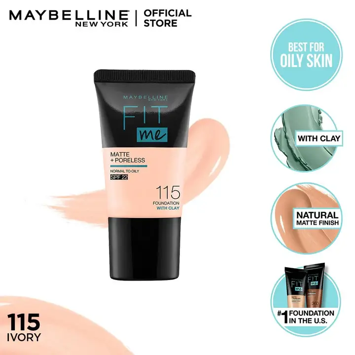 Fit Me Matte + Poreless Liquid Foundation 115